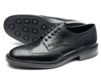 Loake Chester Brogue Shoe in Black